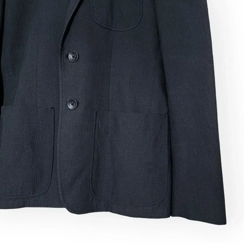 RAG & BONE Tailored Workwear Textured Butler Blazer Business Casual Navy Blue 38